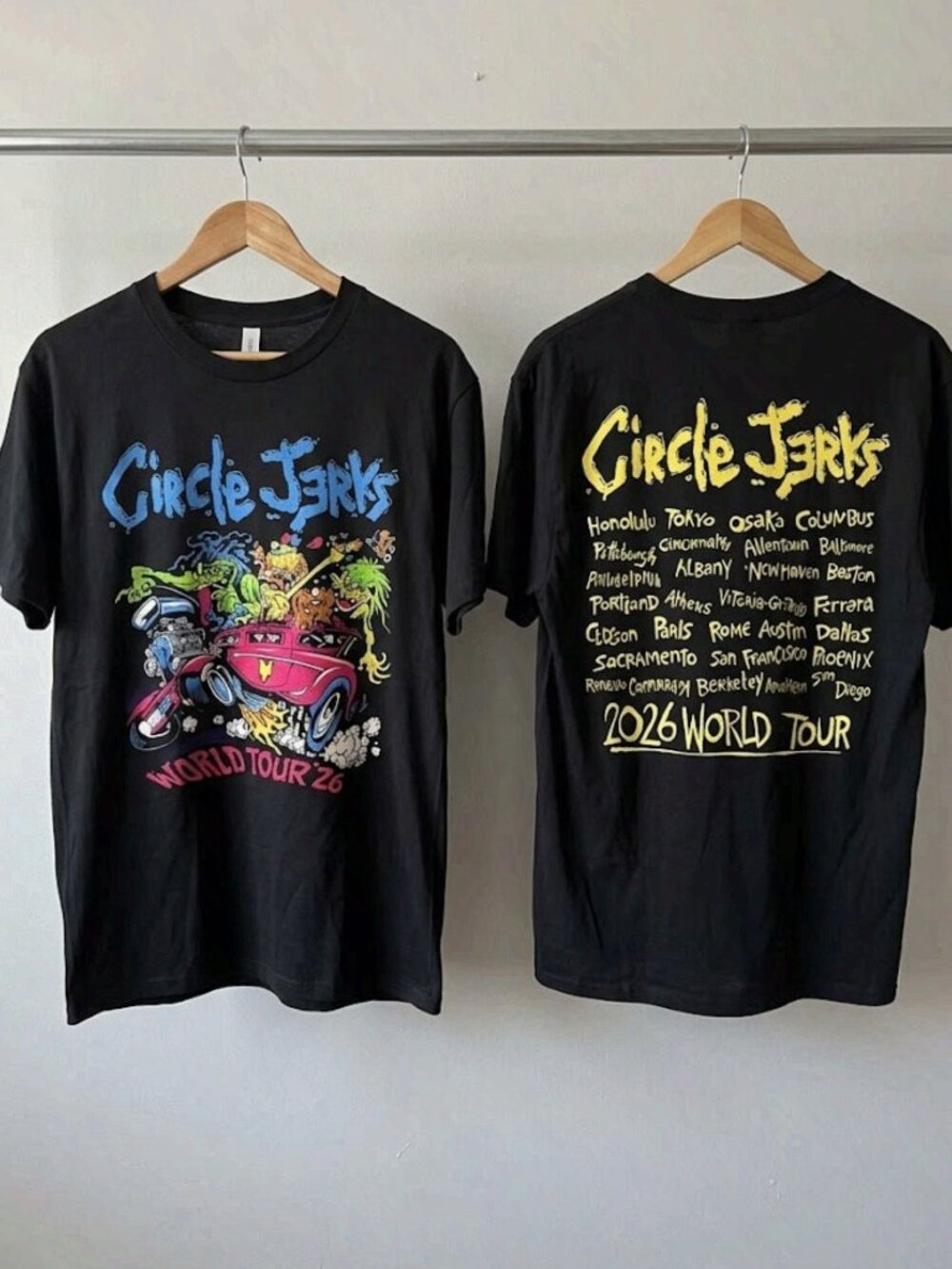 Circle Jerks Hot Rod World Tour 2026 T-Shirt Reprint
